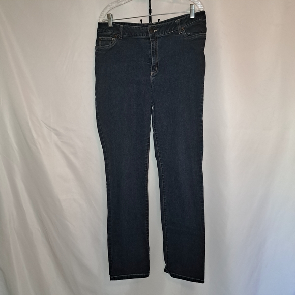 Chadwicks Dark Blue Straight Leg Jeans Women's 14T #129 - Picture 1 of 6